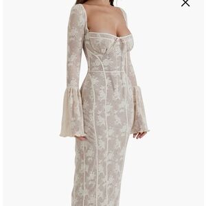 House of CB white lace dress